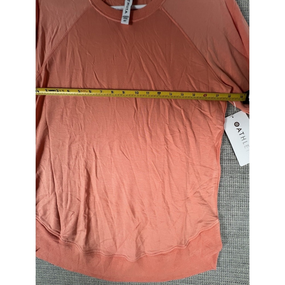 Athleta Mindset Sweatshirt Womens Size S Tall Coaster Luxe Sweater Peach - Picture 4 of 10